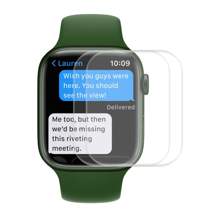 2 PCS ENKAY Hat-Prince Case Friendly 3D Full Screen PET Curved Hot Bending HD Screen Protector Film For Apple Watch Series 7 41mm(Transparent) - Others by ENKAY | Online Shopping South Africa | PMC TechLife | Buy Now Pay Later Mobicred