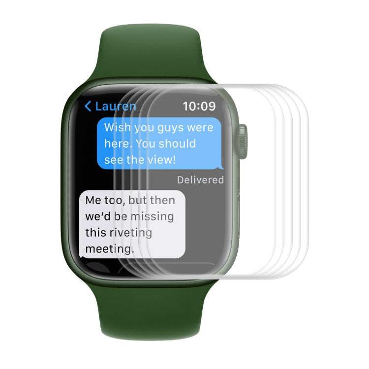 5 PCS ENKAY Hat-Prince Case Friendly 3D Full Screen PET Curved Hot Bending HD Screen Protector Film For Apple Watch Series 7 41mm(Transparent) - free shipping - PMC TechLife - Order now!