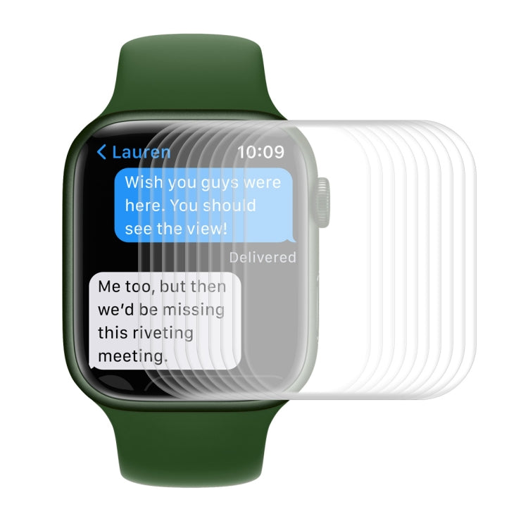 10 PCS ENKAY Hat-Prince Case Friendly 3D Full Screen PET Curved Hot Bending HD Screen Protector Film For Apple Watch Series 7 41mm(Transparent) - Screen Protector by ENKAY | Online Shopping South Africa | PMC TechLife | Buy Now Pay Later Mobicred