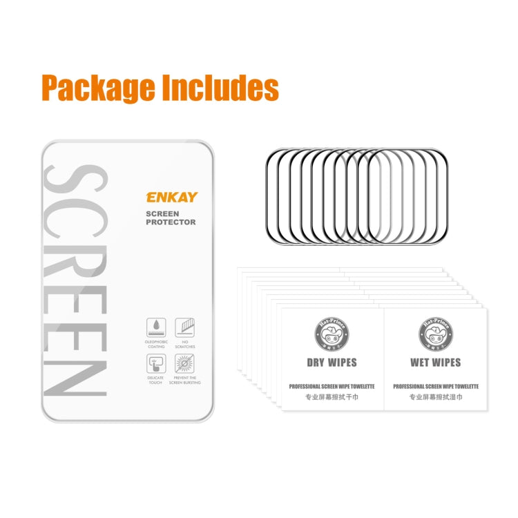 10 PCS ENKAY Hat-Prince Case Friendly 3D Full Screen PET Curved Hot Bending HD Screen Protector Film For Apple Watch Series 7 41mm(Transparent) - Screen Protector by ENKAY | Online Shopping South Africa | PMC TechLife | Buy Now Pay Later Mobicred