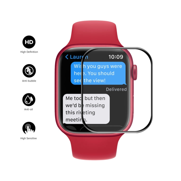 5 PCS ENKAY Hat-Prince Case Friendly 3D Full Screen PET Curved Hot Bending HD Screen Protector Film For Apple Watch Series 7 45mm(Transparent) - Screen Protector by ENKAY | Online Shopping South Africa | PMC TechLife | Buy Now Pay Later Mobicred