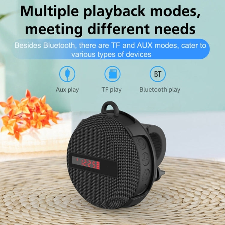 BT368 LED Digital Display Outdoor Portable IPX65 Waterproof Bluetooth Speaker(Blue) - Waterproof Speaker by PMC TechLife | Online Shopping South Africa | PMC TechLife
