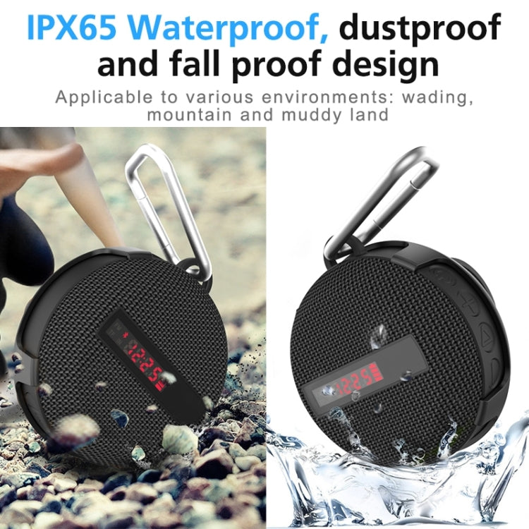 BT368 LED Digital Display Outdoor Portable IPX65 Waterproof Bluetooth Speaker(Blue) - Waterproof Speaker by PMC TechLife | Online Shopping South Africa | PMC TechLife