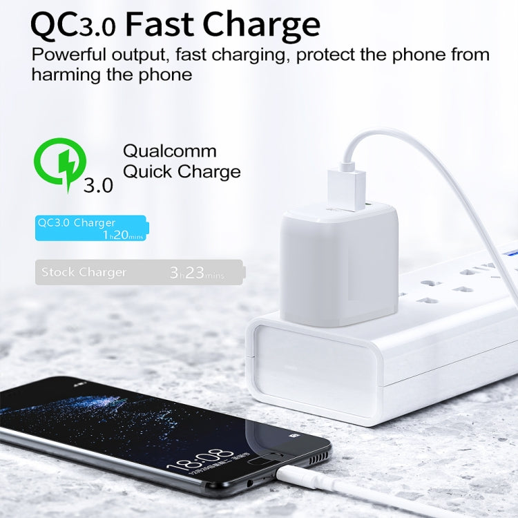 CS-20W Mini Portable PD3.0 + QC3.0 Dual Ports Fast Charger with 3A Type-C to 8 Pin Data Cable(US Plug) - free shipping - PMC TechLife - Order now!
