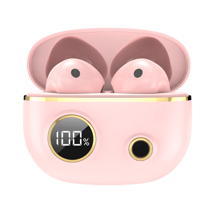 PRO100 TWS Bluetooth 5.2 Noise Canceling Waterproof Earphones 9D Stereo Sports Headphone with Charging Case(Pink) - Bluetooth Earphone by PMC TechLife | Online Shopping South Africa | PMC TechLife
