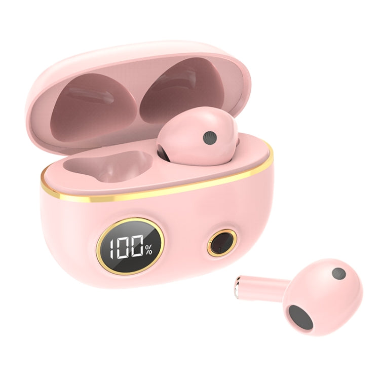 PRO100 TWS Bluetooth 5.2 Noise Canceling Waterproof Earphones 9D Stereo Sports Headphone with Charging Case(Pink) - Bluetooth Earphone by PMC TechLife | Online Shopping South Africa | PMC TechLife