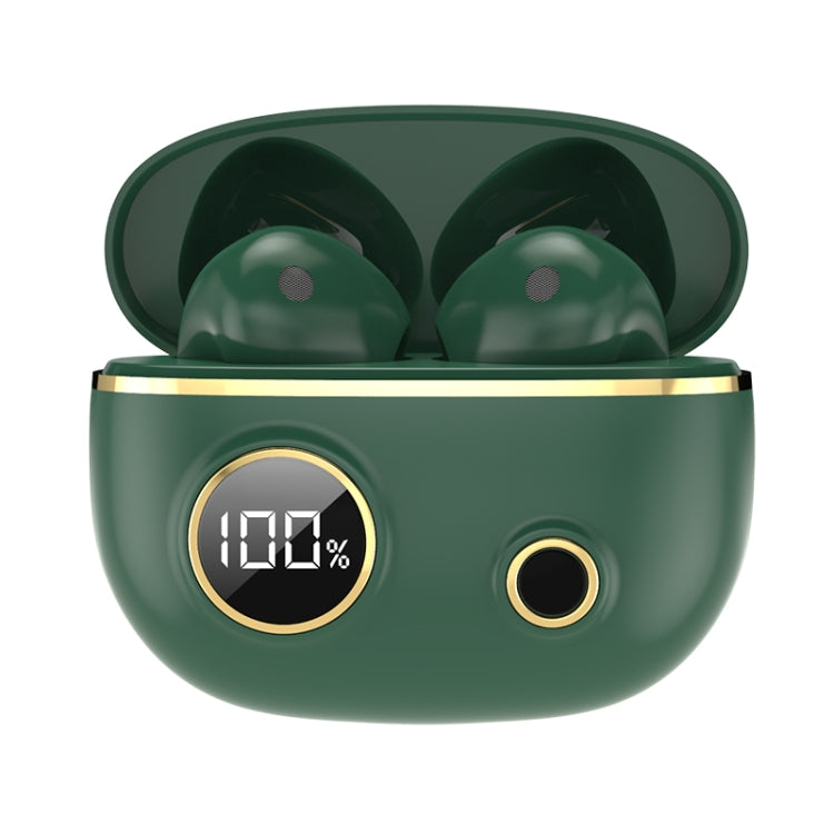 PRO100 TWS Bluetooth 5.2 Noise Canceling Waterproof Earphones 9D Stereo Sports Headphone with Charging Case(Green) - Bluetooth Earphone by PMC TechLife | Online Shopping South Africa | PMC TechLife