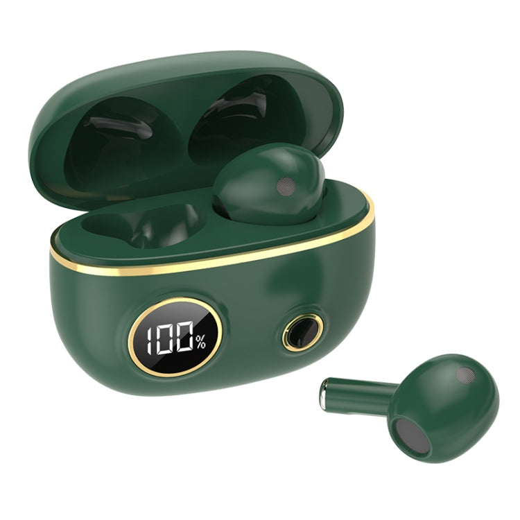 PRO100 TWS Bluetooth 5.2 Noise Canceling Waterproof Earphones 9D Stereo Sports Headphone with Charging Case(Green) - Bluetooth Earphone by PMC TechLife | Online Shopping South Africa | PMC TechLife