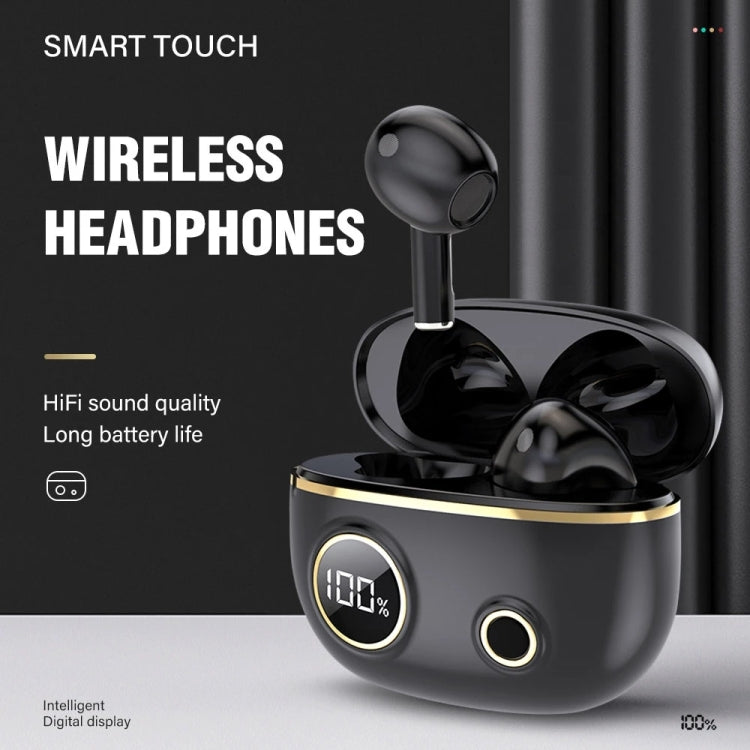 PRO100 TWS Bluetooth 5.2 Noise Canceling Waterproof Earphones 9D Stereo Sports Headphone with Charging Case(White) - Bluetooth Earphone by PMC TechLife | Online Shopping South Africa | PMC TechLife