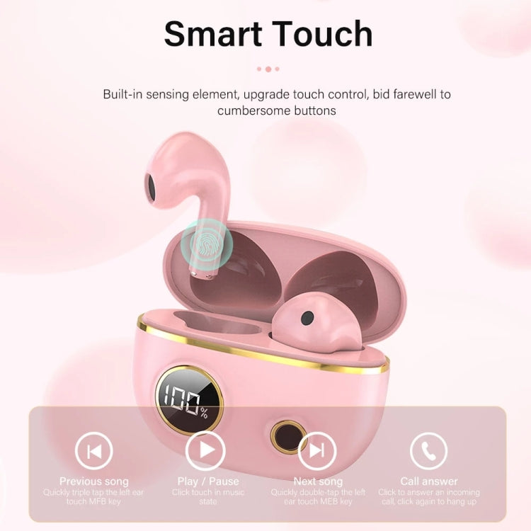 PRO100 TWS Bluetooth 5.2 Noise Canceling Waterproof Earphones 9D Stereo Sports Headphone with Charging Case(White) - Bluetooth Earphone by PMC TechLife | Online Shopping South Africa | PMC TechLife