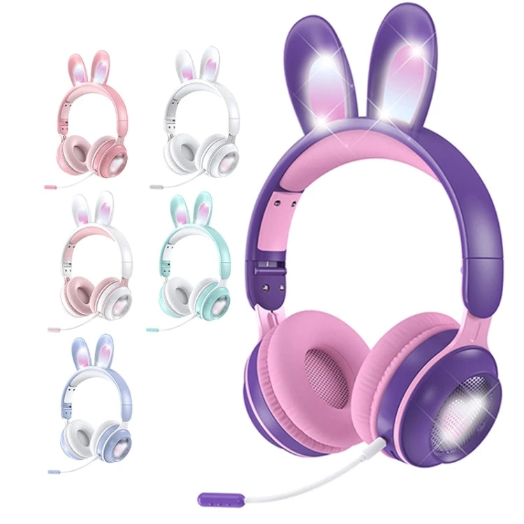 KE-01 Rabbit Ear Wireless Bluetooth 5.0 Stereo Music Foldable Headset with Mic For PC(Ivory White) - Headset & Headphone by PMC TechLife | Online Shopping South Africa | PMC TechLife