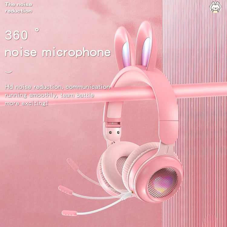KE-01 Rabbit Ear Wireless Bluetooth 5.0 Stereo Music Foldable Headset with Mic For PC(Ivory White) - Headset & Headphone by PMC TechLife | Online Shopping South Africa | PMC TechLife