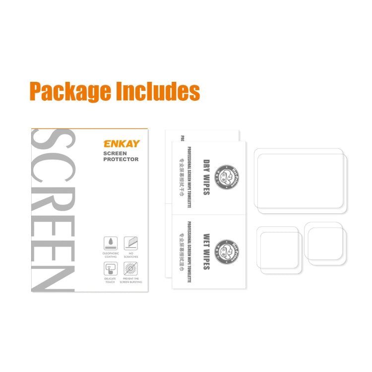 2 PCS ENKAY Hat-Prince 3 in 1 Front + Back 0.2mm Tempered Glass Screen Protector Camera Film For GoPro HERO 10 Black - Protective Film by ENKAY | Online Shopping South Africa | PMC TechLife | Buy Now Pay Later Mobicred