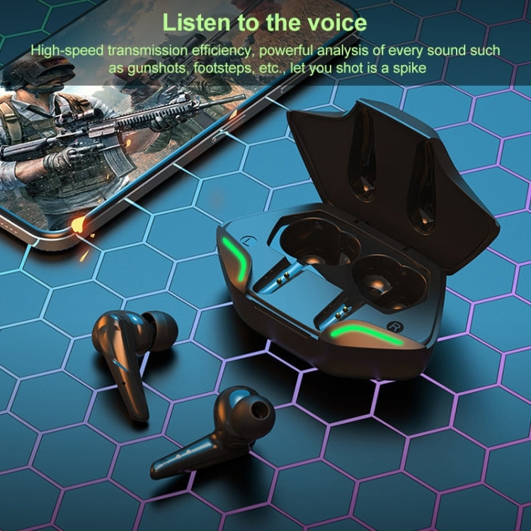 TWS-G11 Bluetooth 5.0 Low Latency TWS Stereo Gaming Earphone with Cool LED(Black) - TWS Earphone by PMC TechLife | Online Shopping South Africa | PMC TechLife