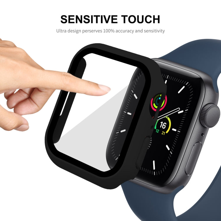 ENKAY Hat-Prince 2 in 1 PC Frame + 9H Tempered Glass Protector Full Coverage Case For Apple Watch Series 8 / 7 41mm(White) - Watch Cases by ENKAY | Online Shopping South Africa | PMC TechLife | Buy Now Pay Later Mobicred
