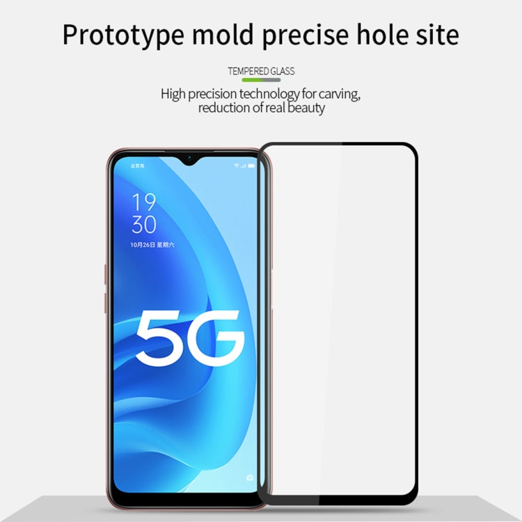 For OPPO A55 4G PINWUYO 9H 2.5D Full Screen Tempered Glass Film(Black) - OPPO Tempered Glass by PINWUYO | Online Shopping South Africa | PMC TechLife | Buy Now Pay Later Mobicred