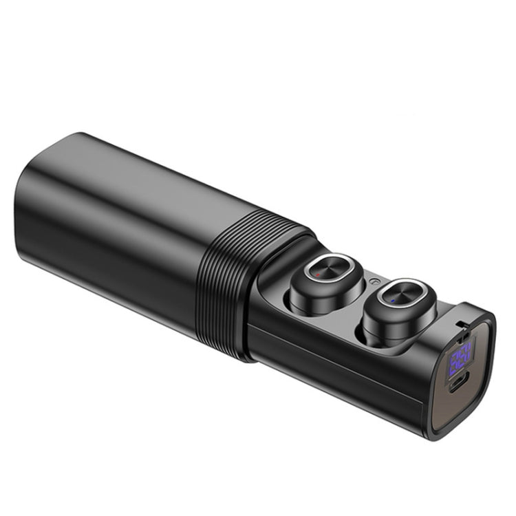 T&G TG909 TWS In-Ear Mini Dual Channel Stereo Bluetooth Earphones with LED Display(Black Silver) - Bluetooth Earphone by T&G | Online Shopping South Africa | PMC TechLife | Buy Now Pay Later Mobicred