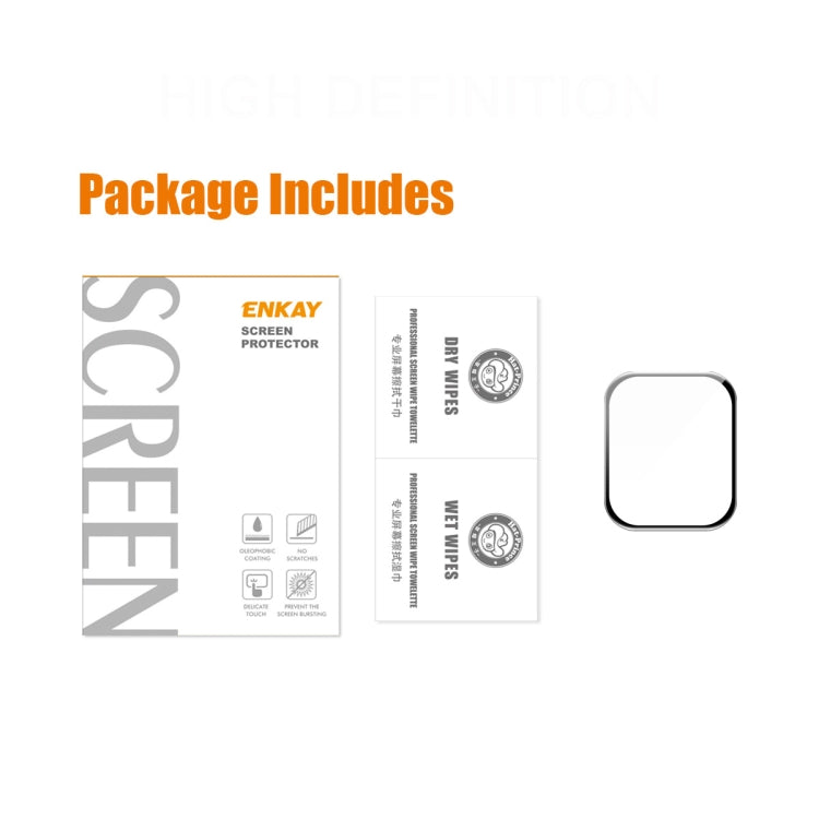 1 PC ENKAY Hat-Prince 3D Curved Edge Full Coverage Full Tempered Glass HD Screen Protector Film For Apple Watch Series 7 41mm(Transparent) - Others by ENKAY | Online Shopping South Africa | PMC TechLife | Buy Now Pay Later Mobicred