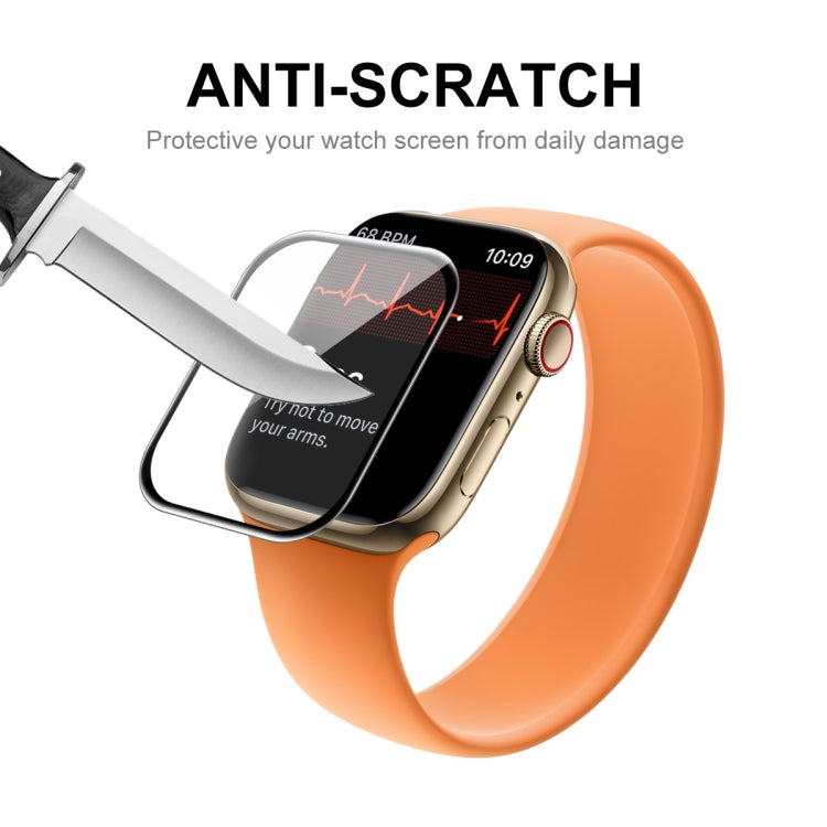 1 PC ENKAY Hat-Prince 3D Curved Edge Full Coverage Full Tempered Glass HD Screen Protector Film For Apple Watch Series 7 41mm(Black) - Others by ENKAY | Online Shopping South Africa | PMC TechLife | Buy Now Pay Later Mobicred