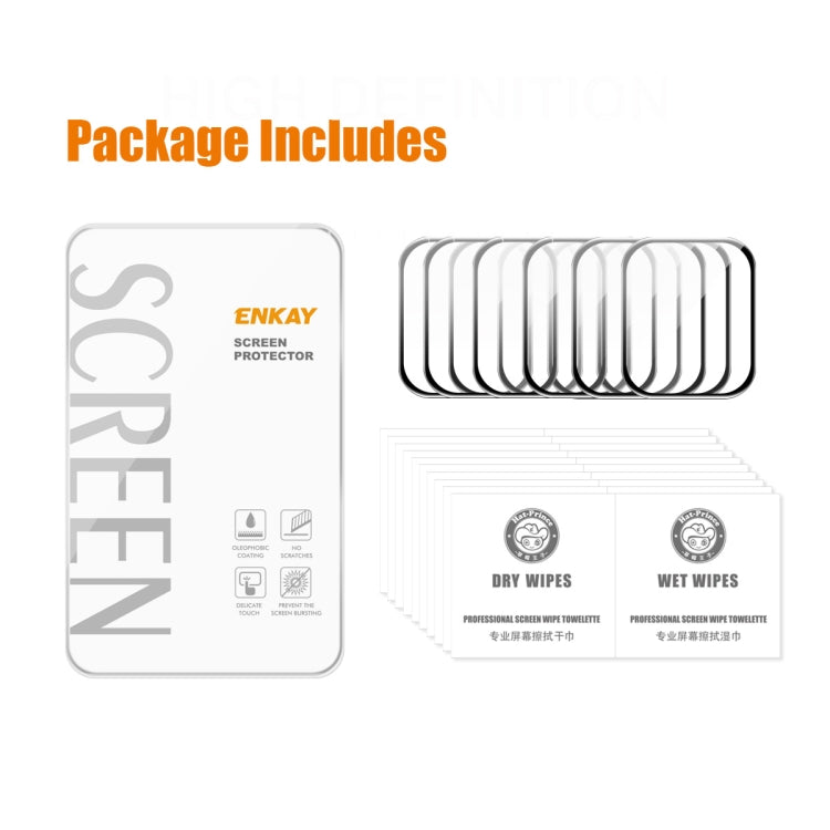 10 PCS ENKAY Hat-Prince 3D Curved Edge Full Coverage Full Tempered Glass HD Screen Protector Film For Apple Watch Series 7 41mm(Black) - free shipping - PMC TechLife - Order now!