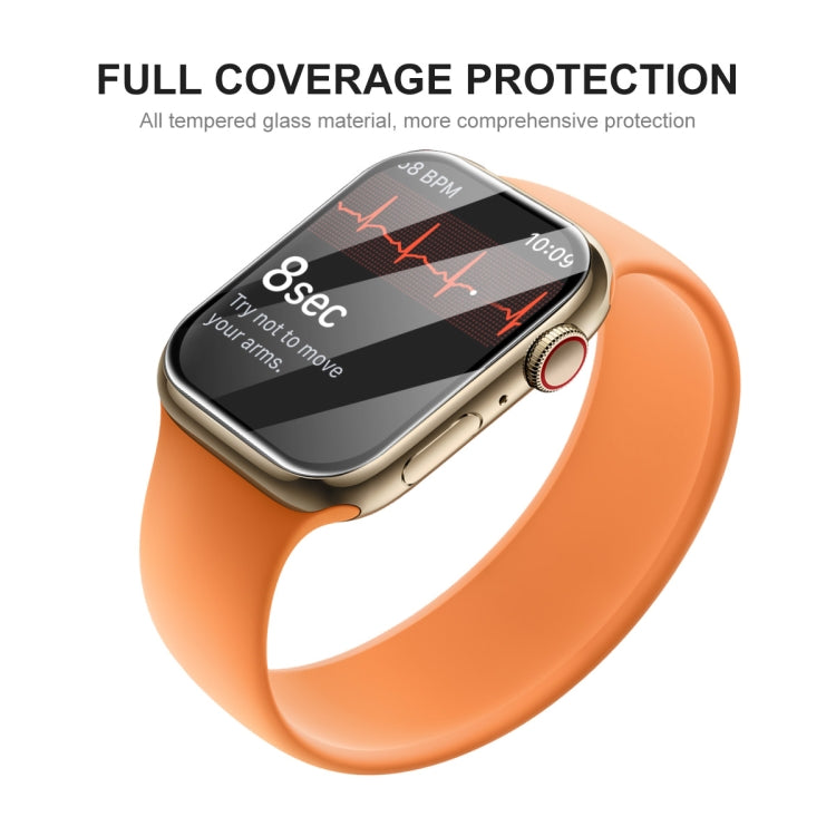 2 PCS ENKAY Hat-Prince 3D Curved Edge Full Coverage Full Tempered Glass HD Screen Protector Film For Apple Watch Series 7 45mm(Black) - Screen Protector by ENKAY | Online Shopping South Africa | PMC TechLife | Buy Now Pay Later Mobicred