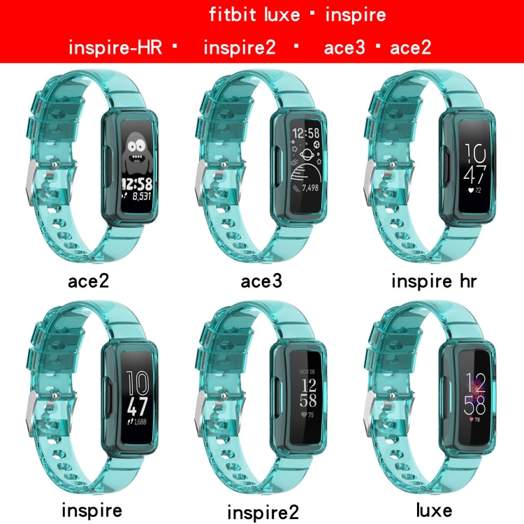 For Fitbit inspire HR Transparent Silicone Integrated Watch Band(Transparent) - Watch Bands by PMC TechLife | Online Shopping South Africa | PMC TechLife | Buy Now Pay Later Mobicred