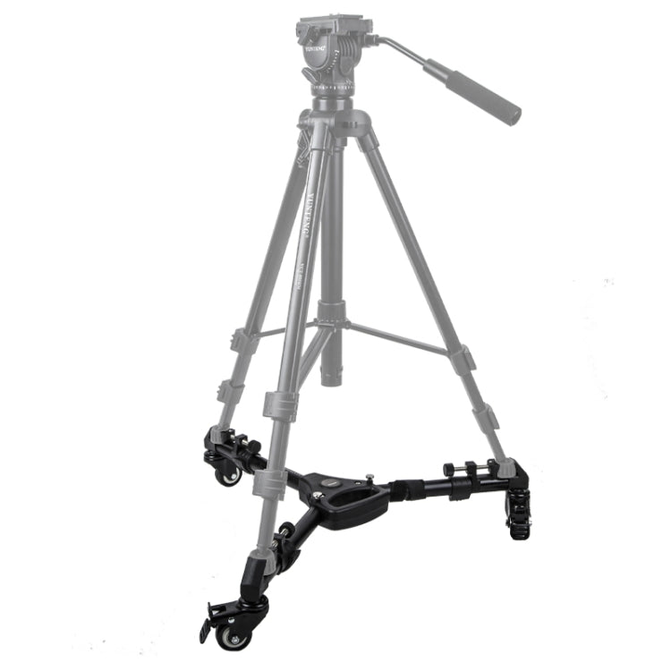 YUNTENG 900 Aluminium Alloy Camera Tripod Foot Wheel Tripod Pulley Base, Load 15KG - free shipping - PMC TechLife - Order now!