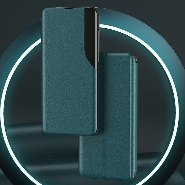 For Samsung Galaxy S22 5G Attraction Flip Holder Leather Phone Case(Blue) - Galaxy S22 5G Cases by PMC TechLife | Online Shopping South Africa | PMC TechLife | Buy Now Pay Later Mobicred