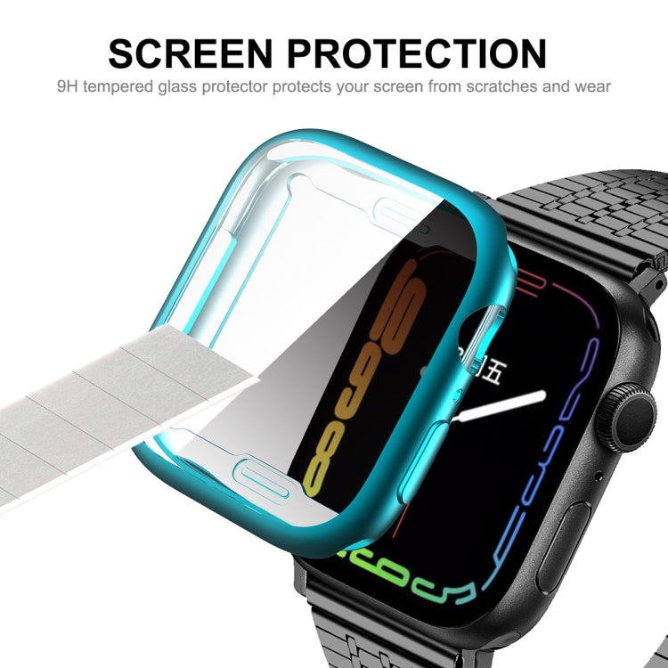 For Apple Watch Series 8 / 7 41mm ENKAY Hat-Prince Electroplated TPU Case(Cyan) - free shipping - PMC TechLife - Order now!