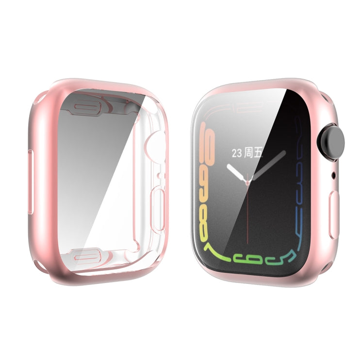 For Apple Watch Series 8 / 7 45mm ENKAY Hat-Prince Electroplated TPU Case(Pink) - Watch Cases by ENKAY | Online Shopping South Africa | PMC TechLife | Buy Now Pay Later Mobicred