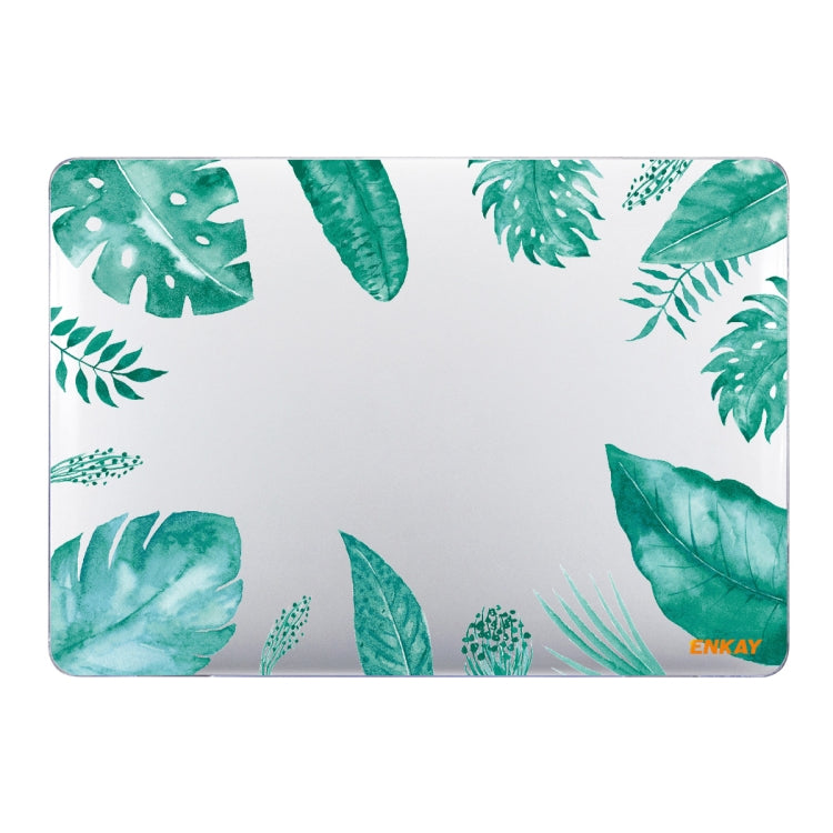 ENKAY Hat-Prince Forest Series Pattern Laotop Protective Crystal Case for MacBook Pro 14.2 inch A2442 2021/A2779 2023(Green Leaf Pattern) - MacBook Pro Cases by ENKAY | Online Shopping South Africa | PMC TechLife | Buy Now Pay Later Mobicred