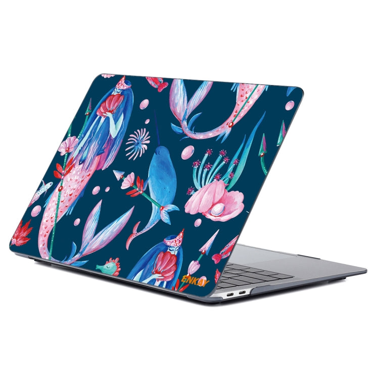 For MacBook Air 13.3 inch A1932 2018 ENKAY Hat-Prince Natural Series Laotop Protective Crystal Case(Mermaid) - MacBook Air Cases by ENKAY | Online Shopping South Africa | PMC TechLife | Buy Now Pay Later Mobicred