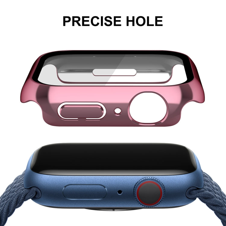 For Apple Watch Series 8 / 7 41mm ENKAY Hat-Prince 2 in 1 PC Frame + 9H Tempered Glass Case(Pink) - Watch Cases by ENKAY | Online Shopping South Africa | PMC TechLife | Buy Now Pay Later Mobicred