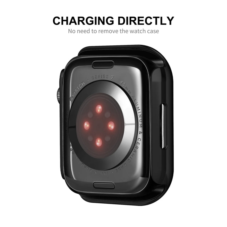 For Apple Watch Series 8 / 7 41mm ENKAY Hat-Prince 2 in 1 PC Frame + 9H Tempered Glass Case(Black) - Watch Cases by ENKAY | Online Shopping South Africa | PMC TechLife | Buy Now Pay Later Mobicred