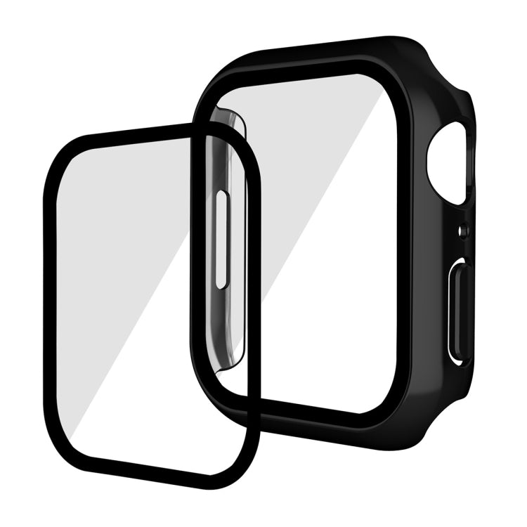 For Apple Watch Series 8 / 7 45mm ENKAY Hat-Prince 2 in 1 PC Frame + 9H Tempered Glass Case(Black) - free shipping - PMC TechLife - Order now!