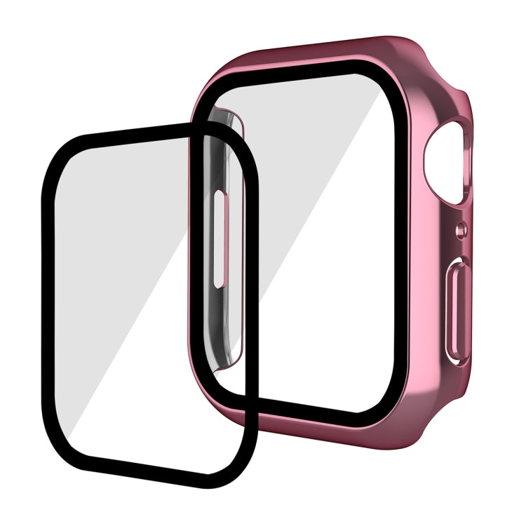 For Apple Watch Series 8 / 7 45mm ENKAY Hat-Prince 2 in 1 PC Frame + 9H Tempered Glass Case(Rose Gold) - free shipping - PMC TechLife - Order now!