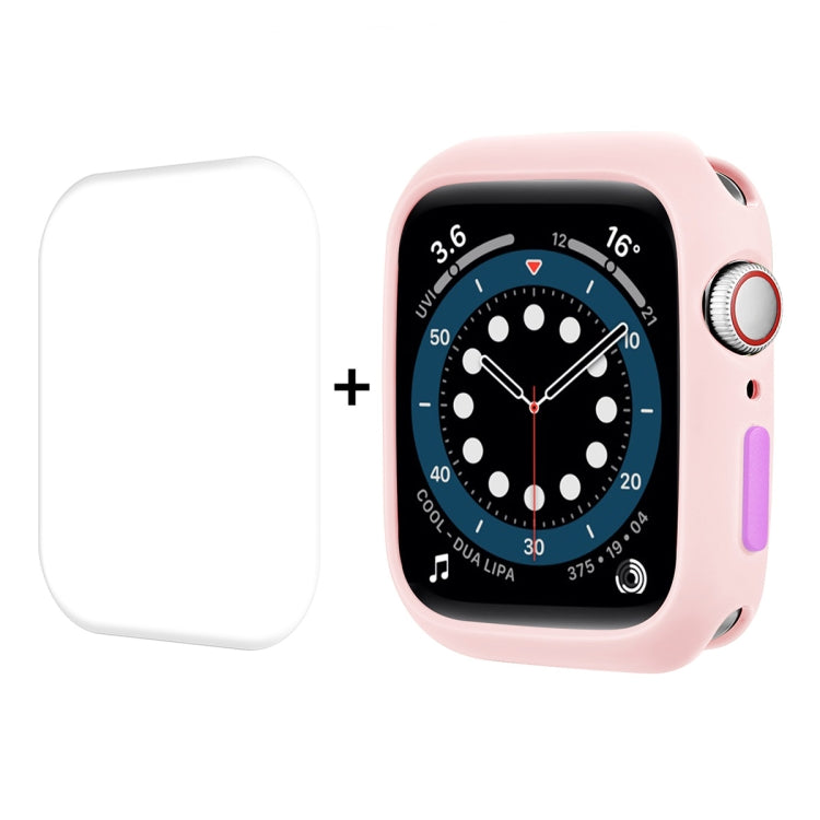 ENKAY  TPU Case  + Full Coverage PET Screen Protector For Apple Watch Series 8 / 7 41mm(Pink) - free shipping - PMC TechLife - Order now!
