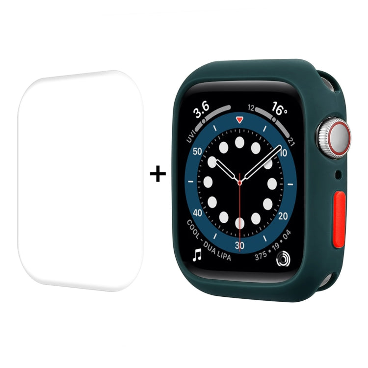 ENKAY  TPU Case  + Full Coverage PET Screen Protector For Apple Watch Series 8 / 7 41mm(Deep Green) - free shipping - PMC TechLife - Order now!