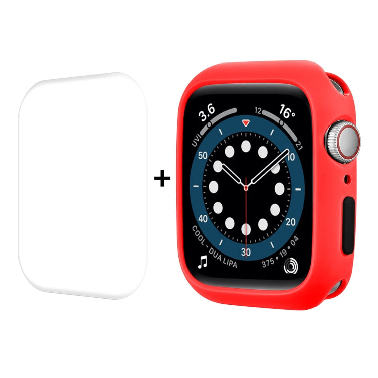 ENKAY  TPU Case  + Full Coverage PET Screen Protector For Apple Watch Series 8 / 7 41mm(Red) - free shipping - PMC TechLife - Order now!