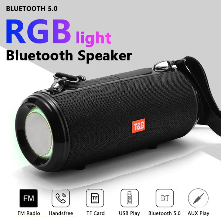 T&G TG537 RGB Light Portable Waterproof Bluetooth Speaker Supports FM / TF Card(Gray) - Desktop Speaker by T&G | Online Shopping South Africa | PMC TechLife | Buy Now Pay Later Mobicred