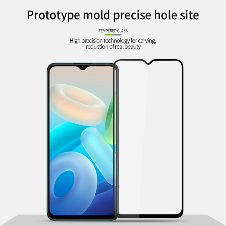 For vivo Y76 5G / Y76S 5G PINWUYO 9H 2.5D Tempered Glass Full Film(Black) - vivo Tempered Glass by PINWUYO | Online Shopping South Africa | PMC TechLife | Buy Now Pay Later Mobicred