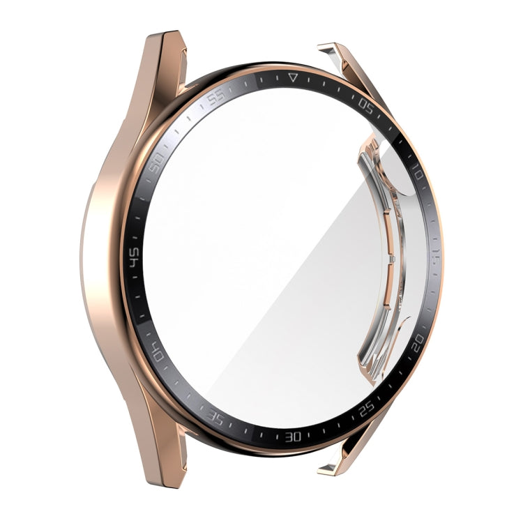 For Huawei Watch GT 3 46mm ENKAY PC Frame + Tempered Glass Protector Case With Scale(Rose Gold) - Watch Cases by ENKAY | Online Shopping South Africa | PMC TechLife | Buy Now Pay Later Mobicred