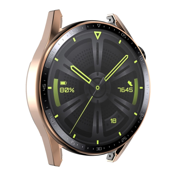 For Huawei Watch GT 3 46mm ENKAY PC Frame + Tempered Glass Protector Case With Scale(Rose Gold) - Watch Cases by ENKAY | Online Shopping South Africa | PMC TechLife | Buy Now Pay Later Mobicred