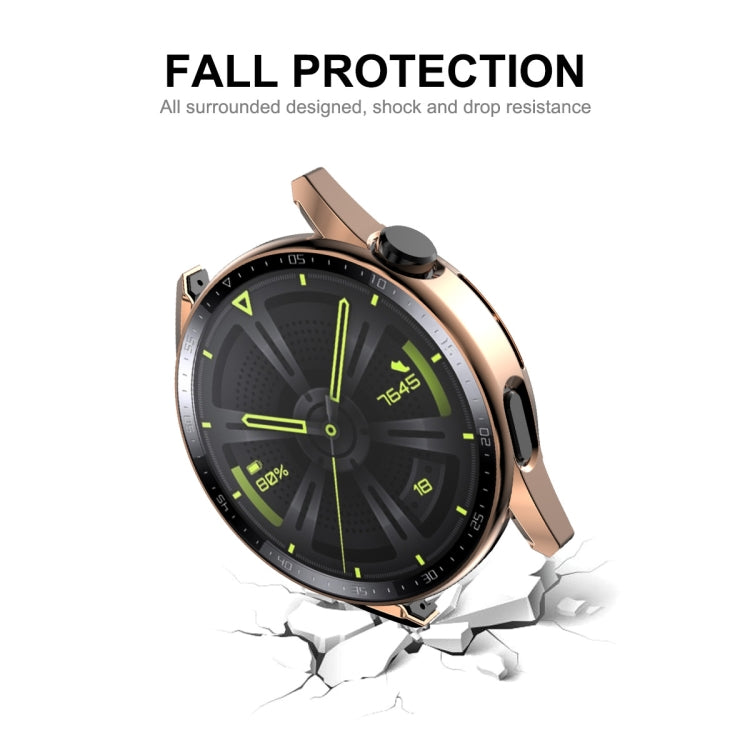 For Huawei Watch GT 3 46mm ENKAY PC Frame + Tempered Glass Protector Case With Scale(Pink) - Watch Cases by ENKAY | Online Shopping South Africa | PMC TechLife | Buy Now Pay Later Mobicred