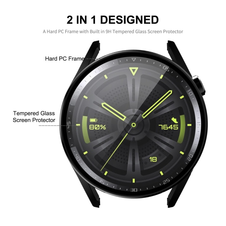 For Huawei Watch GT 3 42mm ENKAY Matte PC Frame + Tempered Glass Protector Case(Transparent) - free shipping - PMC TechLife - Order now!