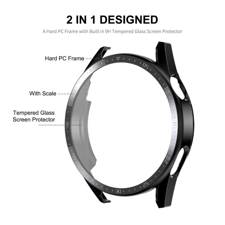 For Huawei Watch GT 3 46mm ENKAY Matte PC Frame + Tempered Glass Protector Case With Scale(Transparent) - free shipping - PMC TechLife - Order now!