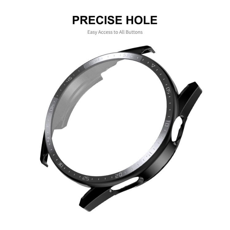 For Huawei Watch GT 3 46mm ENKAY Matte PC Frame + Tempered Glass Protector Case With Scale(Black) - free shipping - PMC TechLife - Order now!