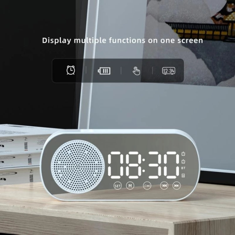 Z7 Digital Bluetooth 5.0 Speaker Multi-function Mirror Alarm Clock FM Radio(Pink) - Desktop Speaker by PMC TechLife | Online Shopping South Africa | PMC TechLife