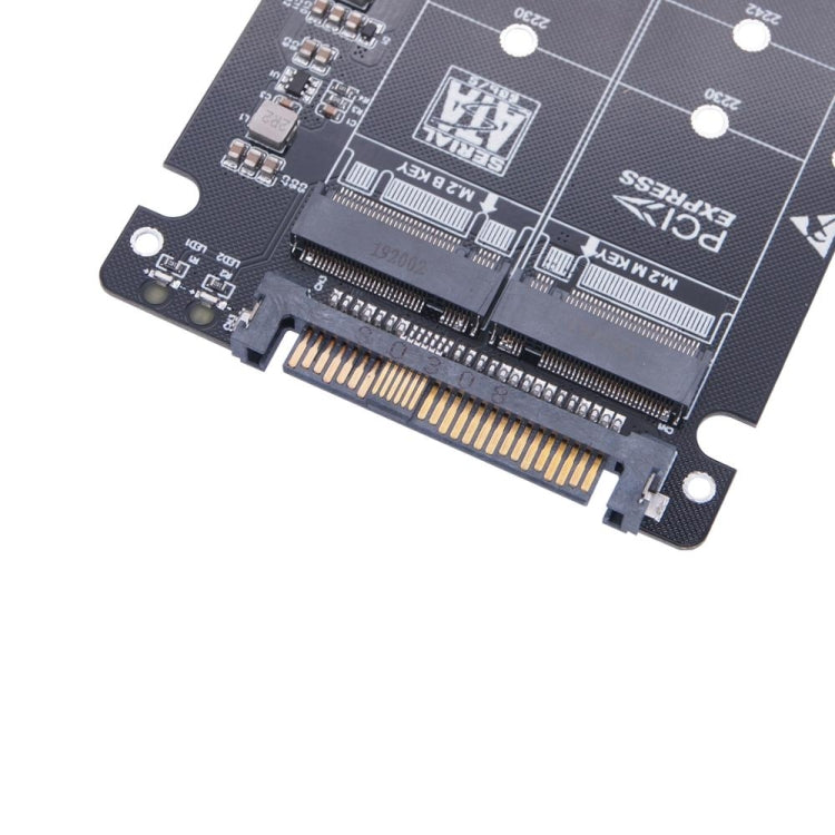 NGFF M.2 NVME to U.2 2 Ports Adapter Card Dual SSD to U.2 SFF-8639 Card Adapter - free shipping - PMC TechLife - Order now!