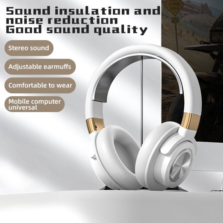 A51 USB Charging Wireless Bluetooth HIFI Stereo Headset with Mic(White) - Headset & Headphone by PMC TechLife | Online Shopping South Africa | PMC TechLife